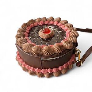 Chocolate Brown Cake Design Handbag